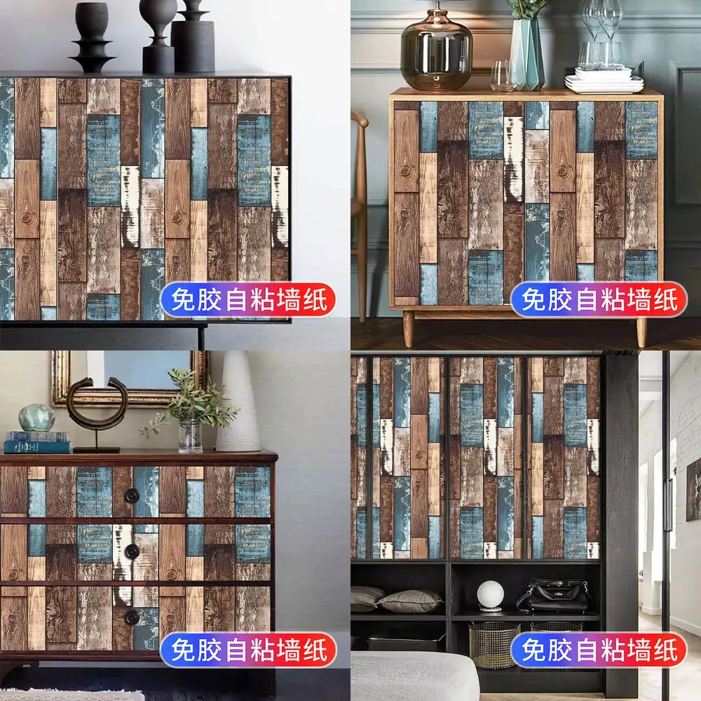 Wood Grain Industrial Style Self Adhesive Wallpaper for Refurbishing Old Cabinets Covering Flaws Renovating Wardrobes Cupboards
Wood Grain Industrial Style Self Adhesive Wallpaper for Refurbishing Old Cabinets Covering Flaws Renovating Wardrobes Cupboards