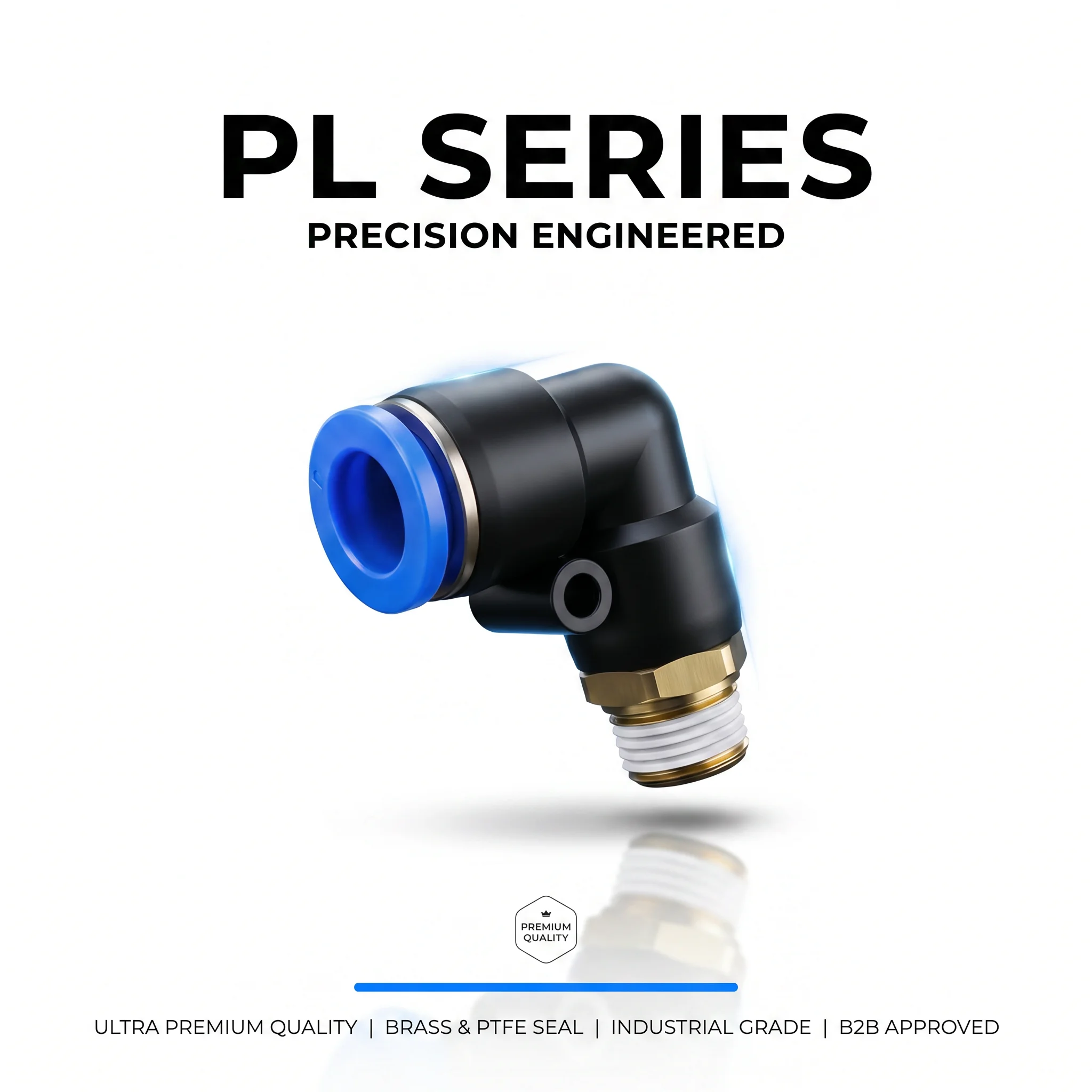 PL Pneumatic Elbow Fittings, Brass Construction, OD 4-12mm,Thread M5 - 1/2", Air Hose Quick Connectors, Durable Trachea Fittings
PL Pneumatic Elbow Fittings, Brass Construction, OD 4-12mm,Thread M5 - 1/2", Air Hose Quick Connectors, Durable Trachea Fittings
