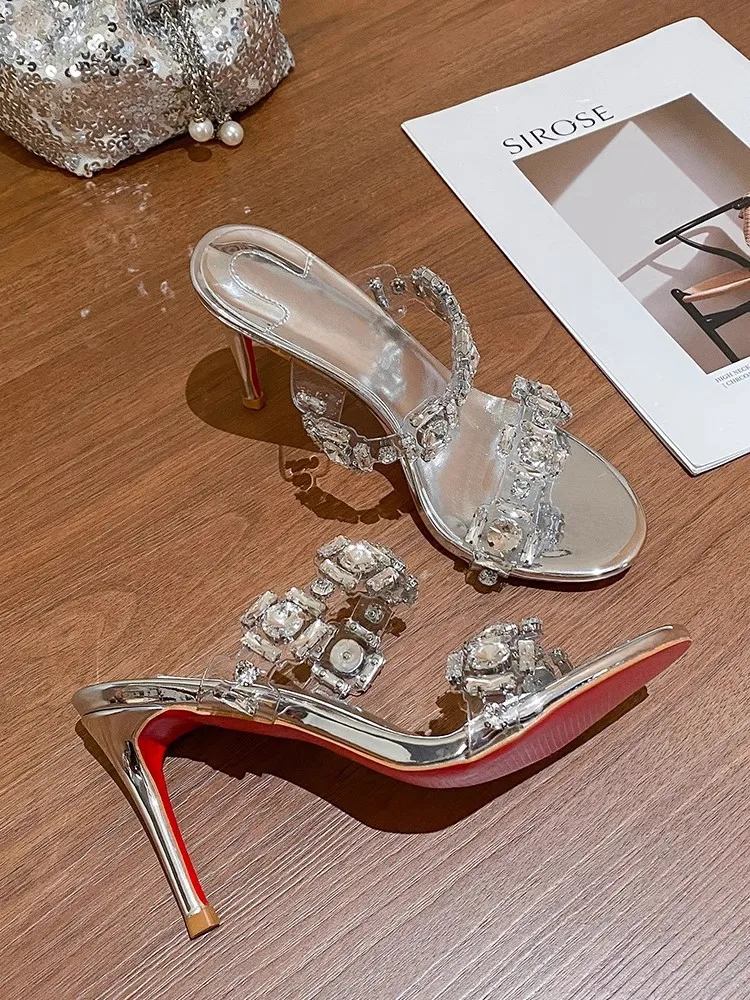 2026 Summer Transparent Rhinestone High Heels Women Stiletto Open Toe Strap Sandals Outdoor Slippers
2026 Summer Transparent Rhinestone High Heels Women Stiletto Open Toe Strap Sandals Outdoor Slippers