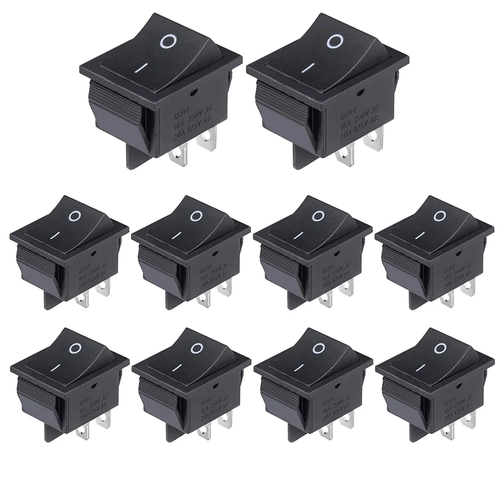 10PCS KCD4 DPST Boat Rocker Switch Momentary Switch 4-Pin 2-Position Self-Reset (ON)-Off Switch Snap-in Black Boat Rocker Switch
10PCS KCD4 DPST Boat Rocker Switch Momentary Switch 4-Pin 2-Position Self-Reset (ON)-Off Switch Snap-in Black Boat Rocker Switch