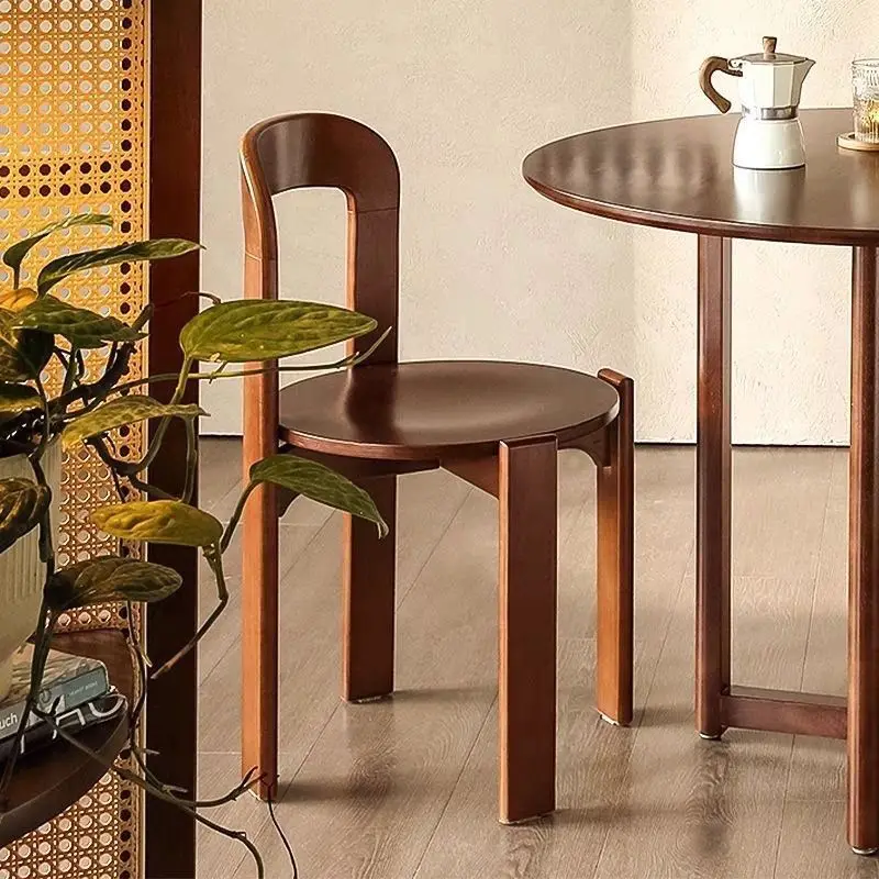 Retro thickened solid wood dining chair Small apartment medium and ancient style backrest chair
Retro thickened solid wood dining chair Small apartment medium and ancient style backrest chair