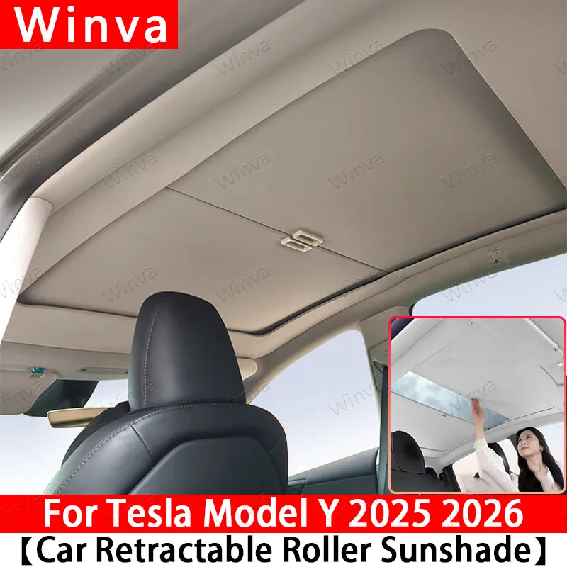 For Tesla Model Y 2025 2026 & Model 3 2020-2026 Retractable Sunroof Shade-Original Style Roll-Up Sun Visor Pleated Sunscreen
For Tesla Model Y 2025 2026 & Model 3 2020-2026 Retractable Sunroof Shade-Original Style Roll-Up Sun Visor Pleated Sunscreen