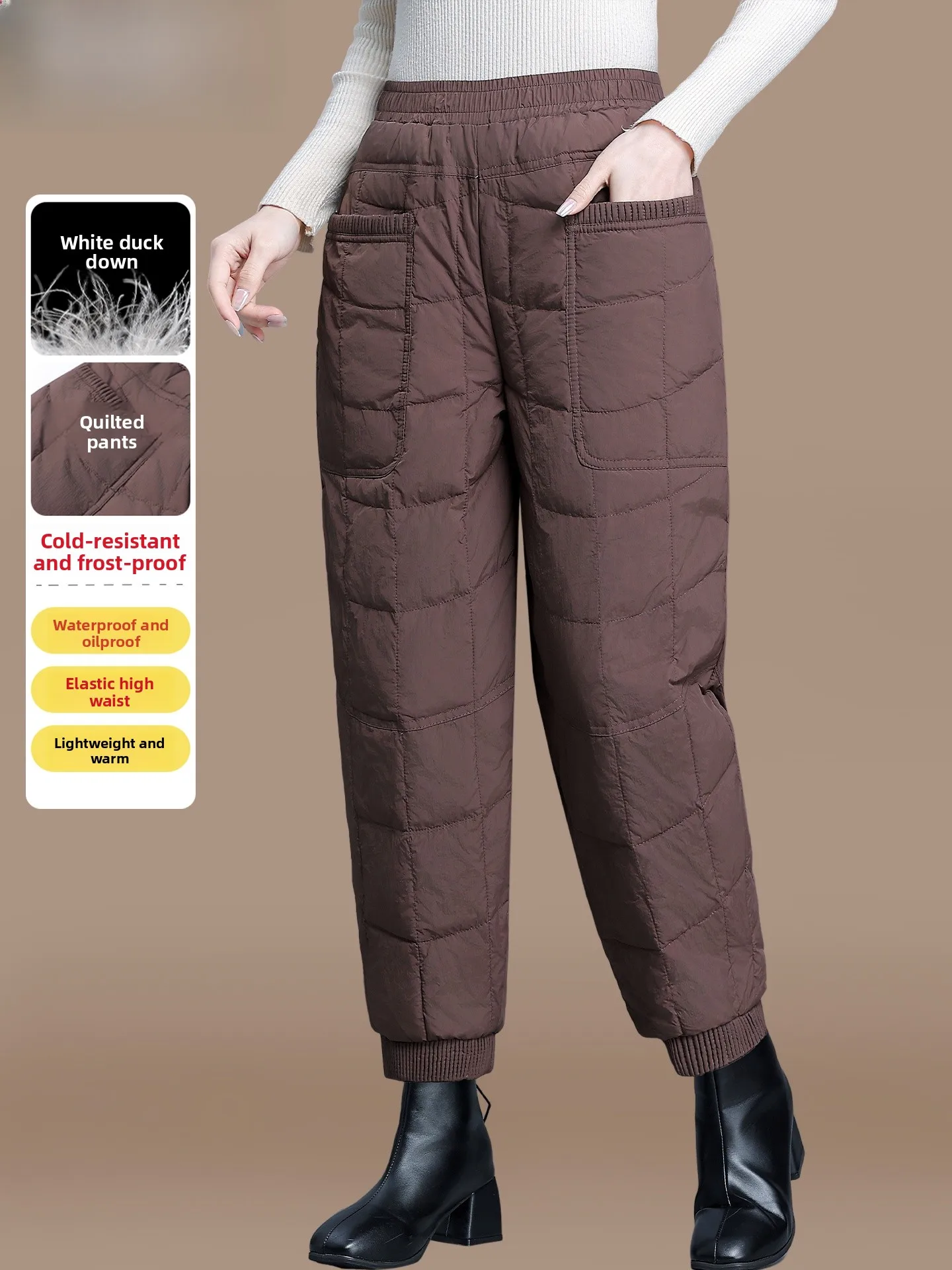 Women's Winter Thiened down Pants Mom's Cotton Trousers Easy to Wear And Take off Faionable Loose Fit Long Pants
Women's Winter Thiened down Pants Mom's Cotton Trousers Easy to Wear And Take off Faionable Loose Fit Long Pants