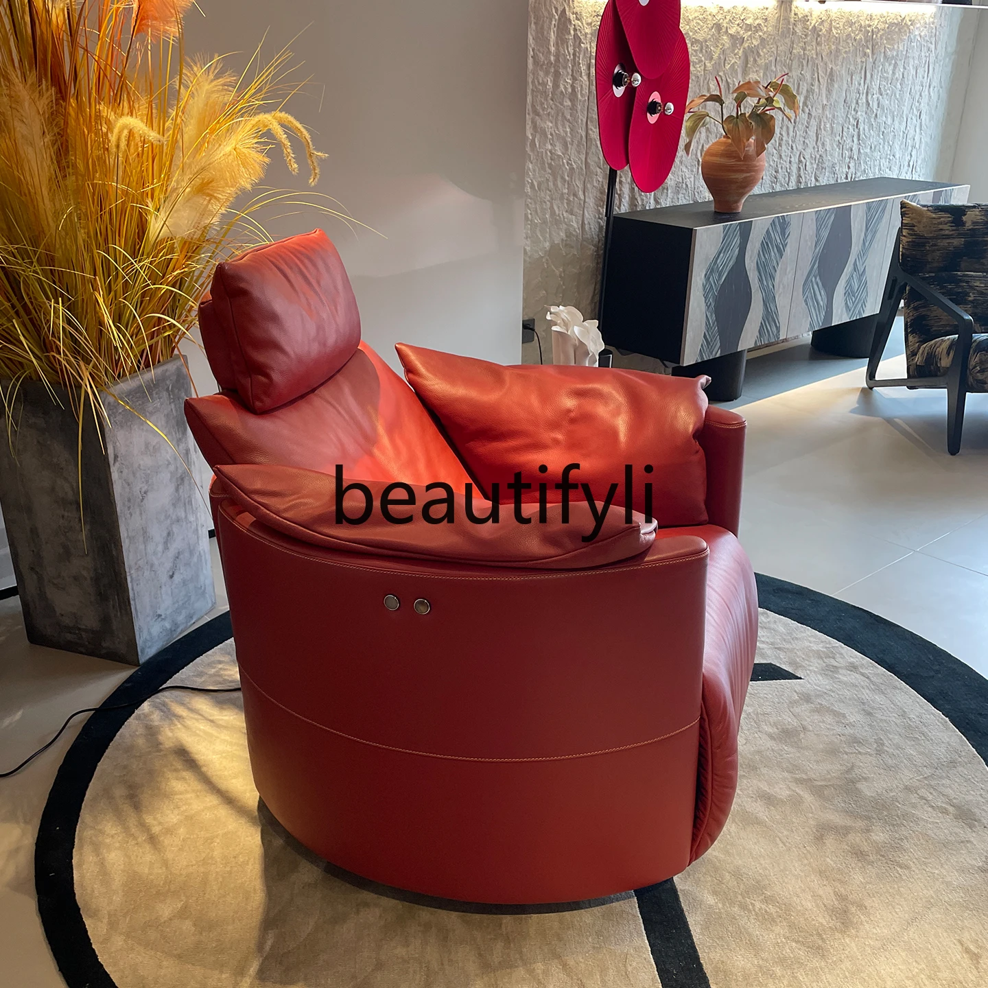 Italian Style Full Genuine Leather Functional Sofa Chair Rotating Rocking Chair Living Room Modern Lounge Chair 
Italian Style Full Genuine Leather Functional Sofa Chair Rotating Rocking Chair Living Room Modern Lounge Chair