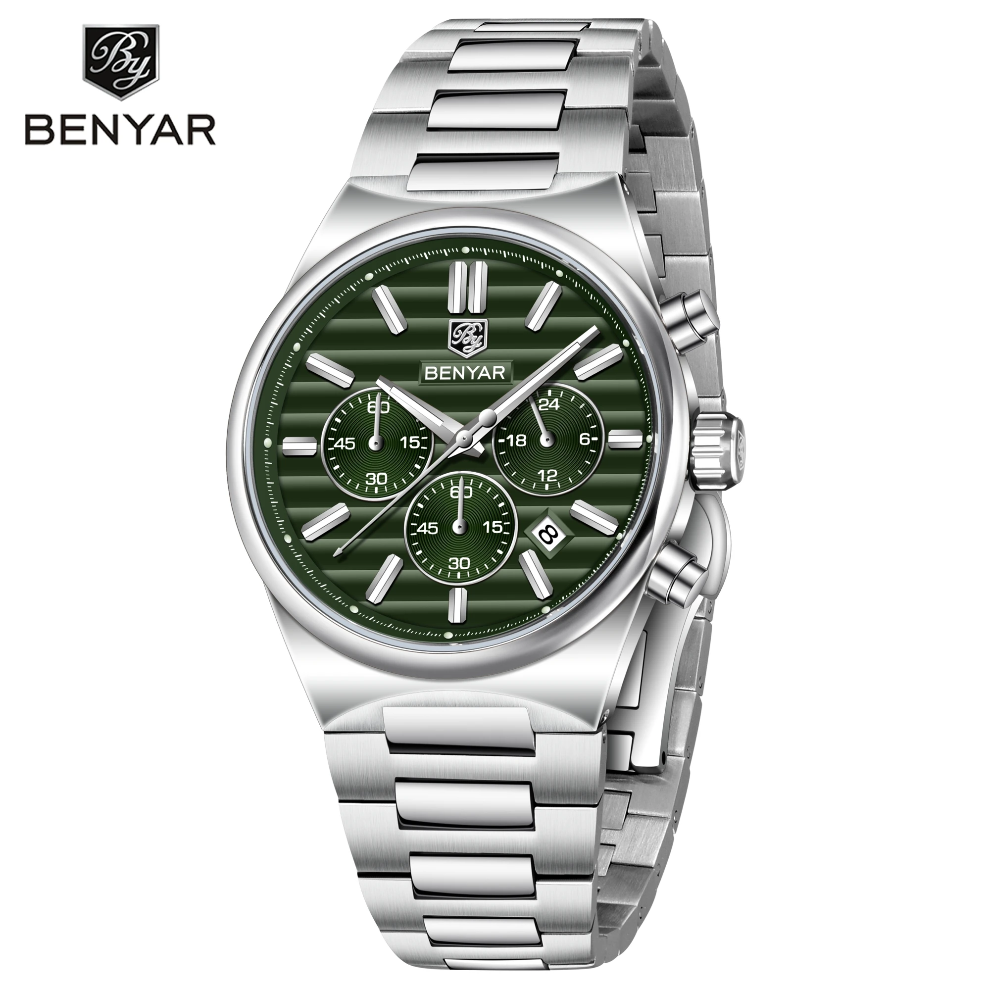 BENYAR 5214 Men's Quartz Watch Calendar Waterproof Stainless Steel Strap Luminous Luxury Business Watches for Man reloj hombre
BENYAR 5214 Men's Quartz Watch Calendar Waterproof Stainless Steel Strap Luminous Luxury Business Watches for Man reloj hombre