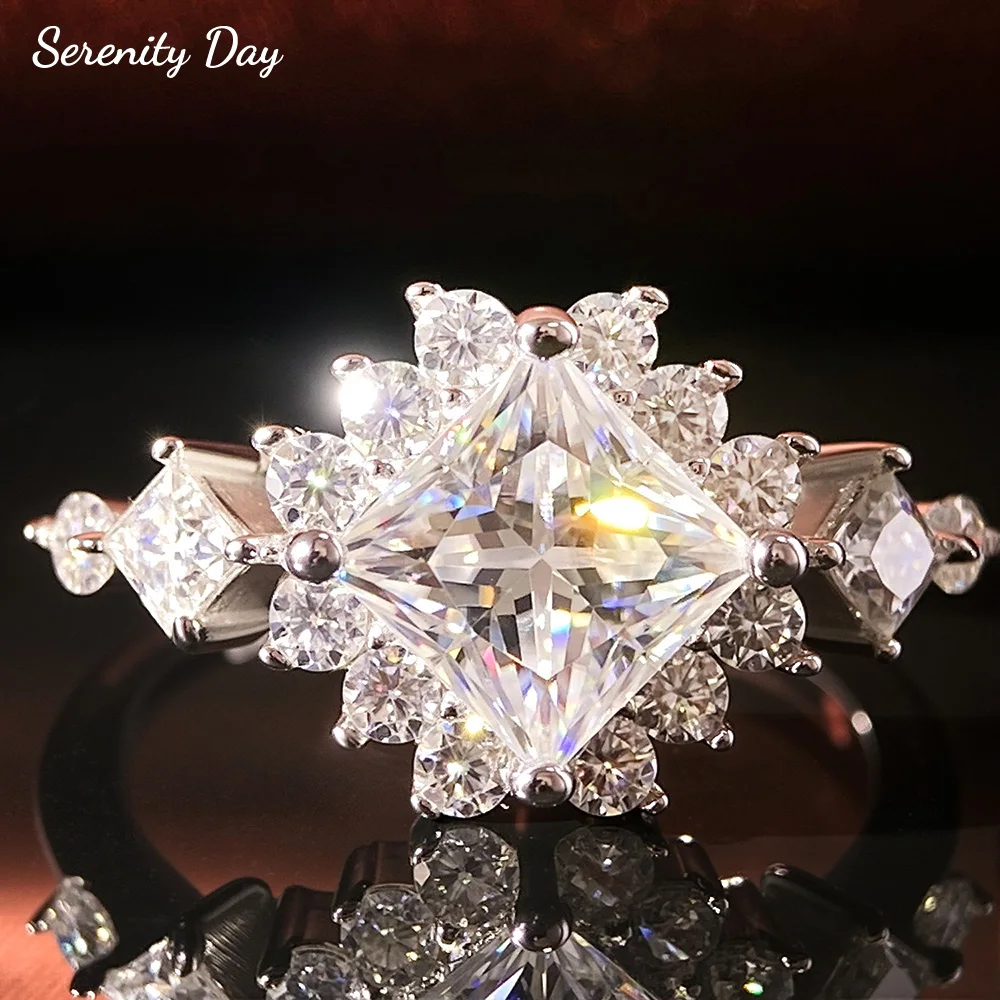 Serenity 1.2ct Princess Cut All Moissanite Rings Women Girl Gift 100% S925 Sterling Silver Bands Jewelry D Color Wedding Rings
Serenity 1.2ct Princess Cut All Moissanite Rings Women Girl Gift 100% S925 Sterling Silver Bands Jewelry D Color Wedding Rings
