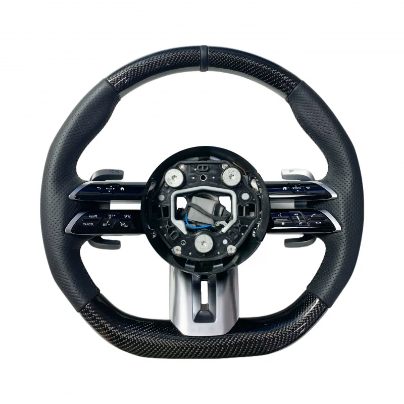 For Mercedes benz W221 W222 W223 W463 W167 AMG Style Leather Custom S400 S600 G500 G63 GLS450 Carbon Fiber Car Steering Wheel
For Mercedes benz W221 W222 W223 W463 W167 AMG Style Leather Custom S400 S600 G500 G63 GLS450 Carbon Fiber Car Steering Wheel