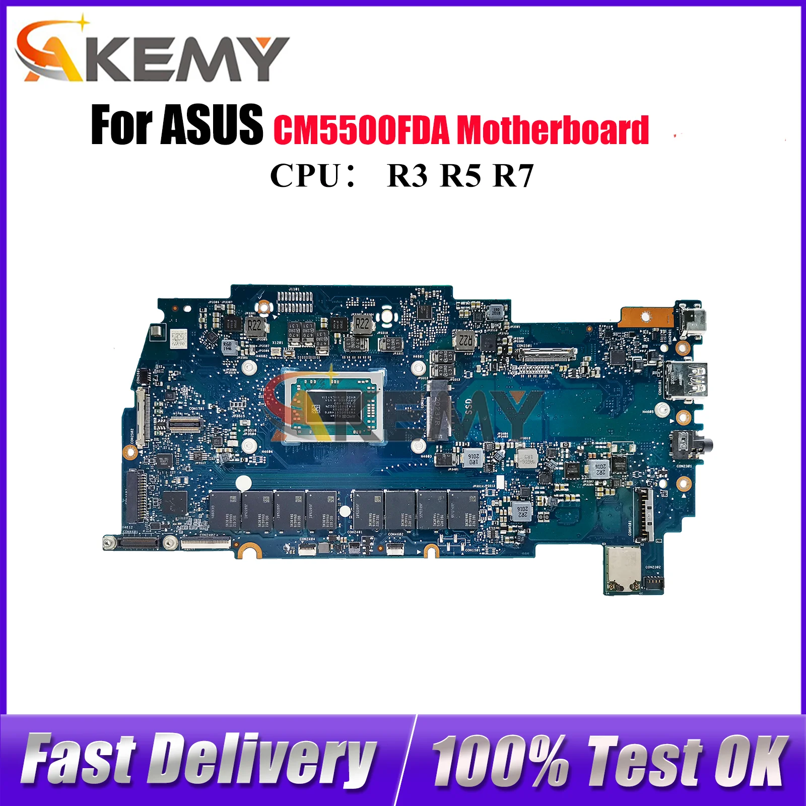 CM5500FDA Laptop Motherboard For ASUS Chromebook CM5500FDA CM5500F Notebook Mainboard With R3 R5 R7 CPU 100% tests OK fast ship
CM5500FDA Laptop Motherboard For ASUS Chromebook CM5500FDA CM5500F Notebook Mainboard With R3 R5 R7 CPU 100% tests OK fast ship