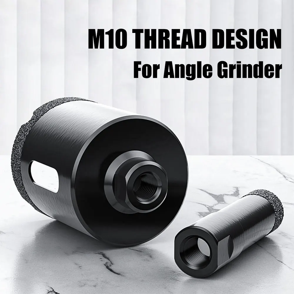 1Pc M10 6-100mm Diamond Brazed Core Dry Drill Bit For Porcelain Tiles Marble Glass Granite Hole Saw Cutter Cutting
1Pc M10 6-100mm Diamond Brazed Core Dry Drill Bit For Porcelain Tiles Marble Glass Granite Hole Saw Cutter Cutting