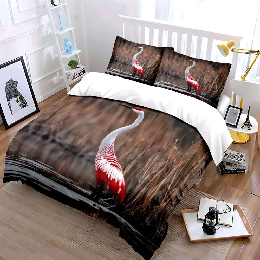 Elegant Crane Art Set Decor Soft Skin-Friendly Bedding Set Includes 1 Duvet Cover And 2 Pillowcase, Gift
Elegant Crane Art Set Decor Soft Skin-Friendly Bedding Set Includes 1 Duvet Cover And 2 Pillowcase, Gift