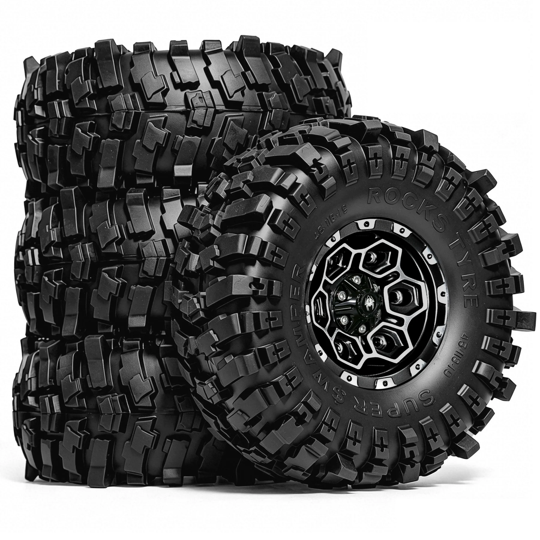 RED SPIDER 4Pcs 118mm Metal 1.9" Beadlock Wheel Rim Rubber Tire Set for TRX4 Axial SCX10 II III RR10 Wraith Redcat Gen 8
RED SPIDER 4Pcs 118mm Metal 1.9" Beadlock Wheel Rim Rubber Tire Set for TRX4 Axial SCX10 II III RR10 Wraith Redcat Gen 8