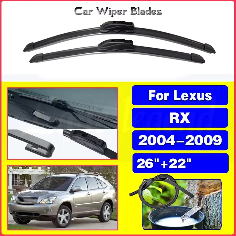Wiper Front Wiper Blades For Lexus RX XU30 RX330 2004-2009 Windshield Windscreen Window Brushes Car Accessories 26"+22"
Wiper Front Wiper Blades For Lexus RX XU30 RX330 2004-2009 Windshield Windscreen Window Brushes Car Accessories 26"+22"