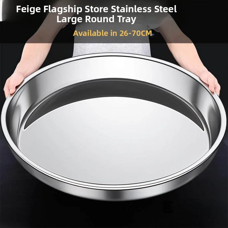 Large Size 304 Stainless Steel round Plate Iron Tray Circular Food Service Dish Steam Pan Home Use Commercial Use Chicken Plate
Large Size 304 Stainless Steel round Plate Iron Tray Circular Food Service Dish Steam Pan Home Use Commercial Use Chicken Plate