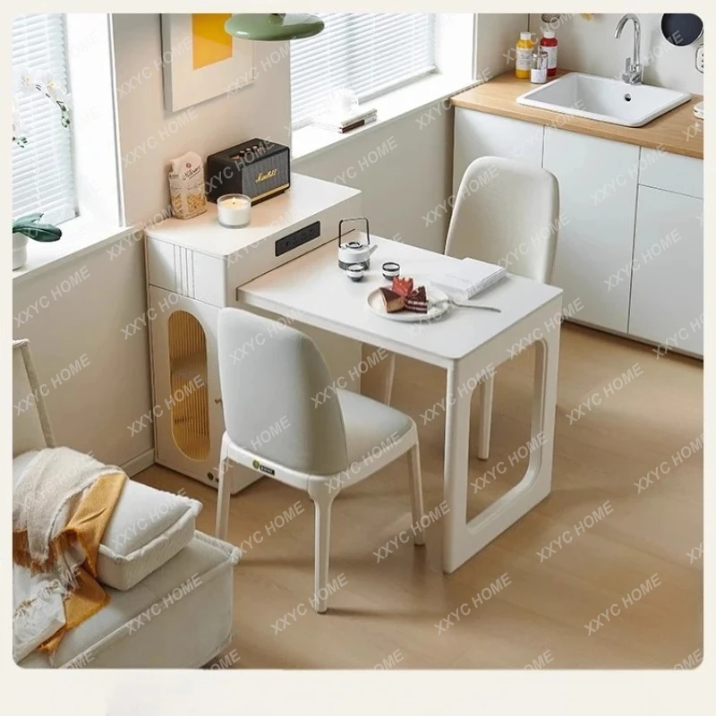 LL table integrated household retractable small apartment cream wind rock slab multi-functional wall solid wood
LL table integrated household retractable small apartment cream wind rock slab multi-functional wall solid wood