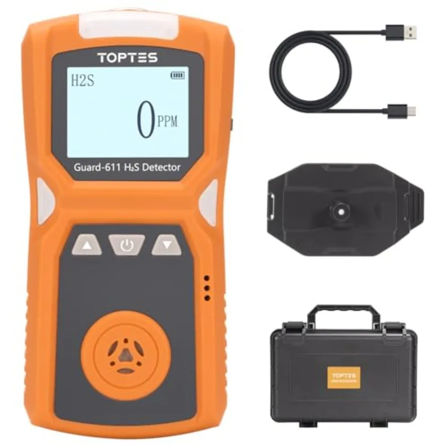 Guard-611 Portable H2S Detector Features a Convenient H2S Monitor Clip on Rechargeable with 5-Day Battery Low Battery Warning S
Guard-611 Portable H2S Detector Features a Convenient H2S Monitor Clip on Rechargeable with 5-Day Battery Low Battery Warning S