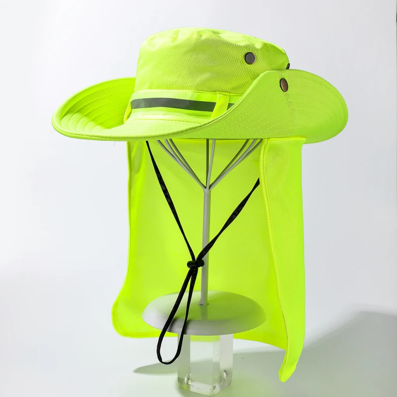 UPF 50 Plus Sun Protection Hat with Neck Flap High Visibility Wide Brim Fishing Cap Outdoor Hiking Safari Hat Reflective Band
UPF 50 Plus Sun Protection Hat with Neck Flap High Visibility Wide Brim Fishing Cap Outdoor Hiking Safari Hat Reflective Band