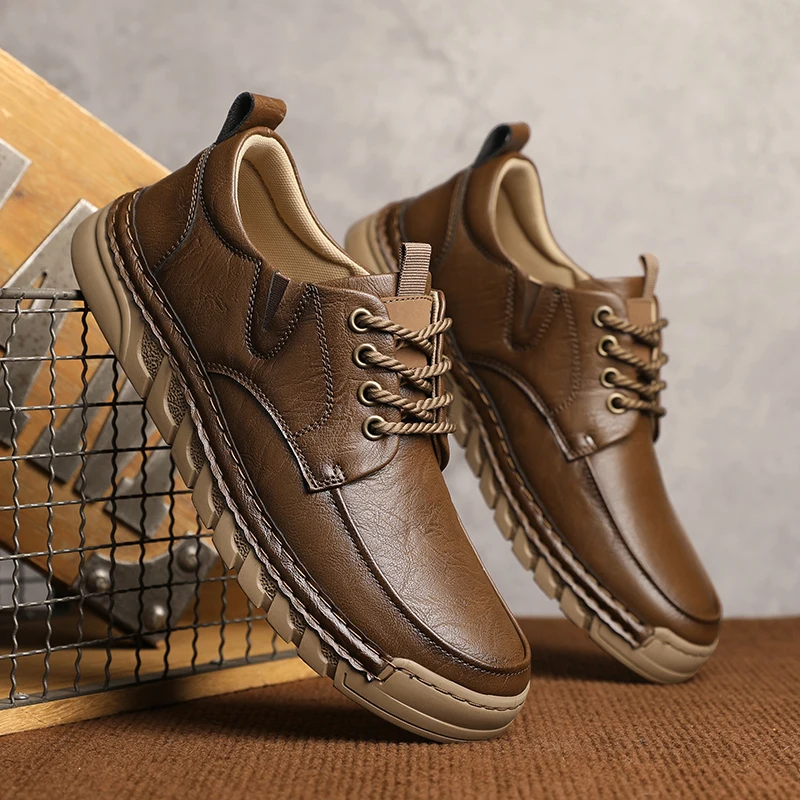 Spring Autumn Men Business Casual Shoes Hand Sewn Simple Fashionable Comfortable Suitable for Daily Commuting Plus Size (39-47)
Spring Autumn Men Business Casual Shoes Hand Sewn Simple Fashionable Comfortable Suitable for Daily Commuting Plus Size (39-47)