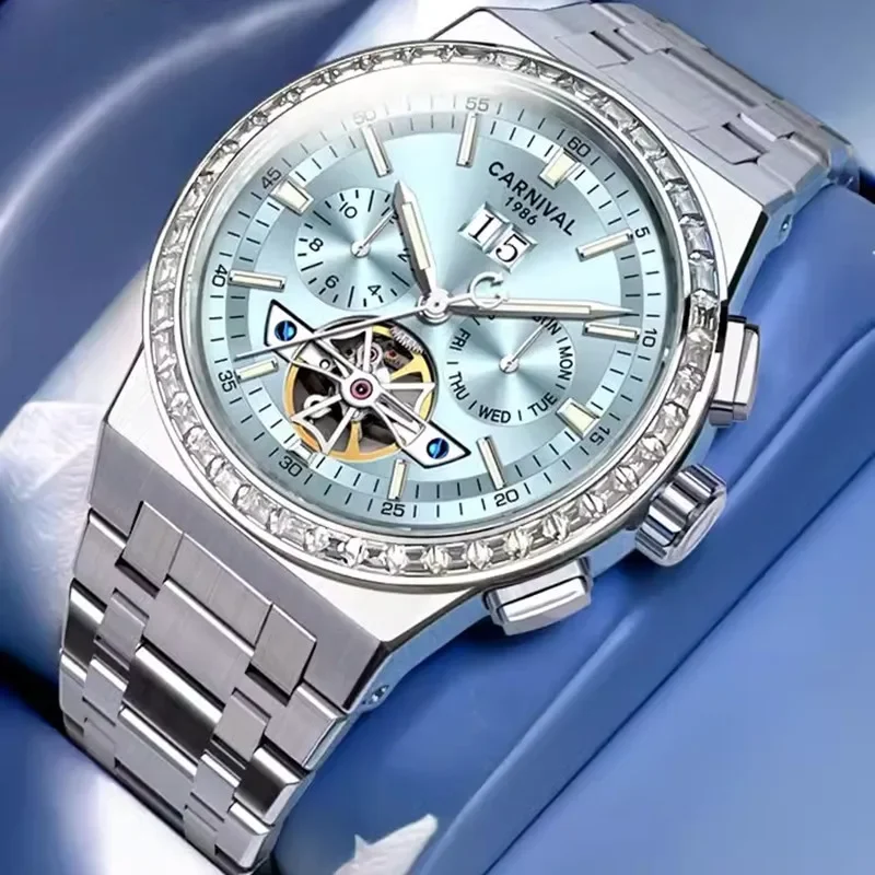 IW Carnival Automatic Mechanical Wristwatches Male Famous Brand Business Style Hollowed Out Waterproof Luminous Men's Watch
IW Carnival Automatic Mechanical Wristwatches Male Famous Brand Business Style Hollowed Out Waterproof Luminous Men's Watch