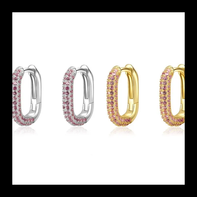 Geometric Women's U-shaped Inlaid with Zircon Simple and Versatile Fashion Trendy Earrings Personalized Temperament Ears
Geometric Women's U-shaped Inlaid with Zircon Simple and Versatile Fashion Trendy Earrings Personalized Temperament Ears