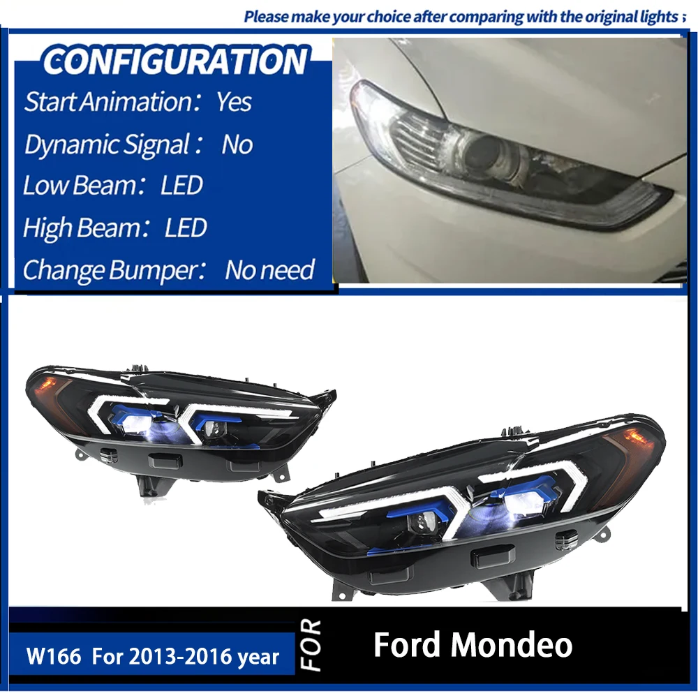 Car Accessories For Ford Mondeo LED Headlight 2013-2016 Head Lamp DRL Signal Lamp Modified Automotive Accessories
Car Accessories For Ford Mondeo LED Headlight 2013-2016 Head Lamp DRL Signal Lamp Modified Automotive Accessories