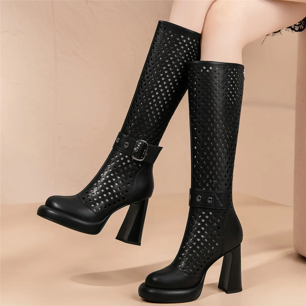 2023 Summer Platform Pumps Shoes Women Hollow Genuine Leather Thigh High Boots Female Round Toe Gladiator Sandals Casual Shoes
2023 Summer Platform Pumps Shoes Women Hollow Genuine Leather Thigh High Boots Female Round Toe Gladiator Sandals Casual Shoes