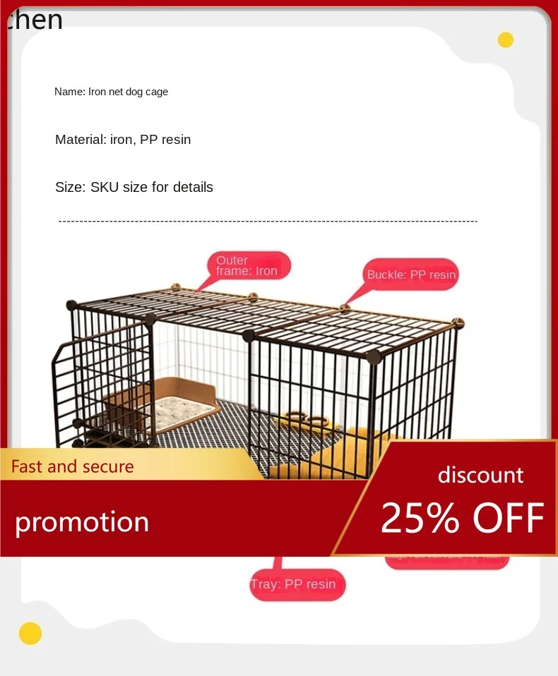 YFY Medium-Sized Dog Indoor Pet Dog Dog Traction Rope Toilet Automatic Separation Kennel
YFY Medium-Sized Dog Indoor Pet Dog Dog Traction Rope Toilet Automatic Separation Kennel