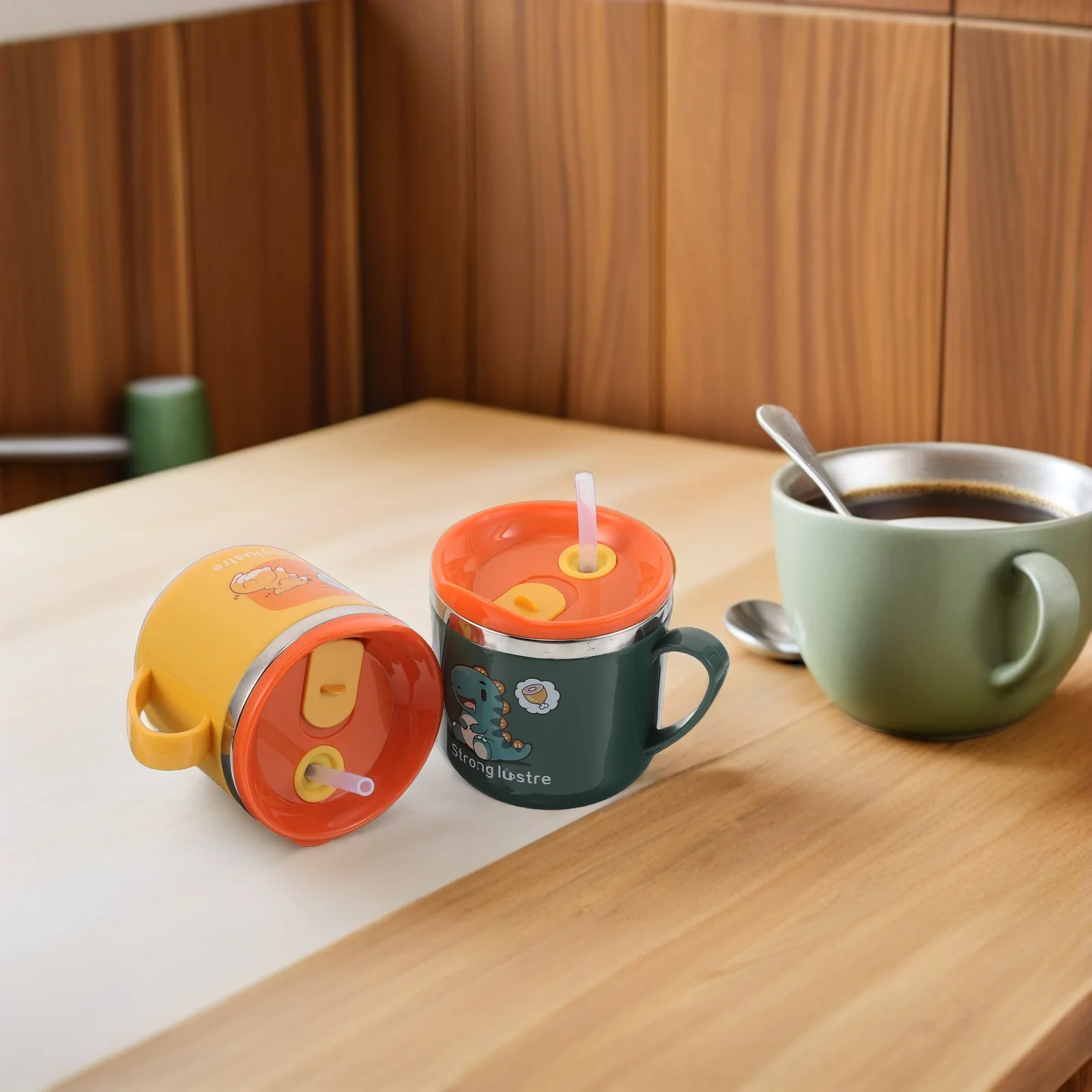 2pcs s Toddler Sippy Cups Stainless Steel Double Insulated Leakproof Straw Lid Durable Water Bottle With Measurement Scale
2pcs s Toddler Sippy Cups Stainless Steel Double Insulated Leakproof Straw Lid Durable Water Bottle With Measurement Scale
