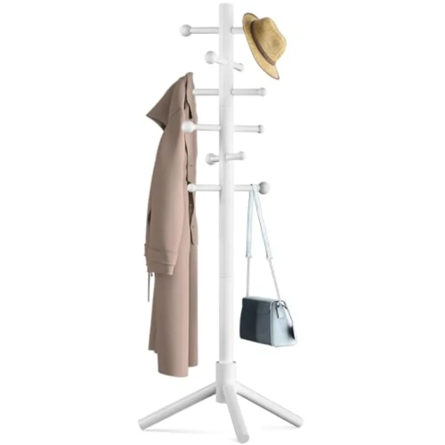 Wooden Coat Rack Freestanding with 12 Hooks 3 Adjustable Heights Standing Coat Rack Tree for Hat and Coat Rack for Small Spaces
Wooden Coat Rack Freestanding with 12 Hooks 3 Adjustable Heights Standing Coat Rack Tree for Hat and Coat Rack for Small Spaces