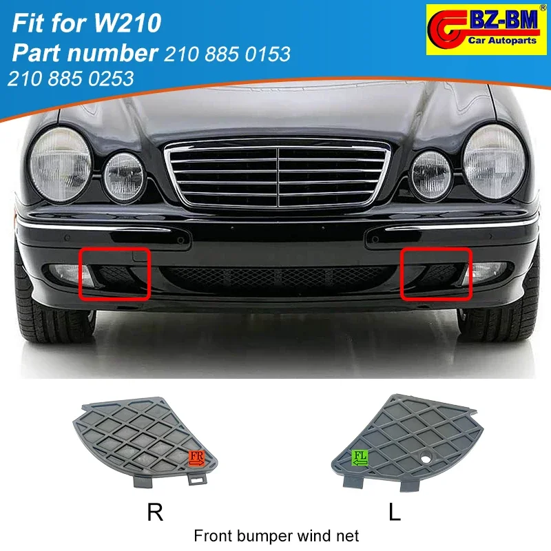 For Mercedes Benz W210 E-Class front bumper fog lamp grille cover 2108850153 2108850253 grille fog lamp cover
For Mercedes Benz W210 E-Class front bumper fog lamp grille cover 2108850153 2108850253 grille fog lamp cover