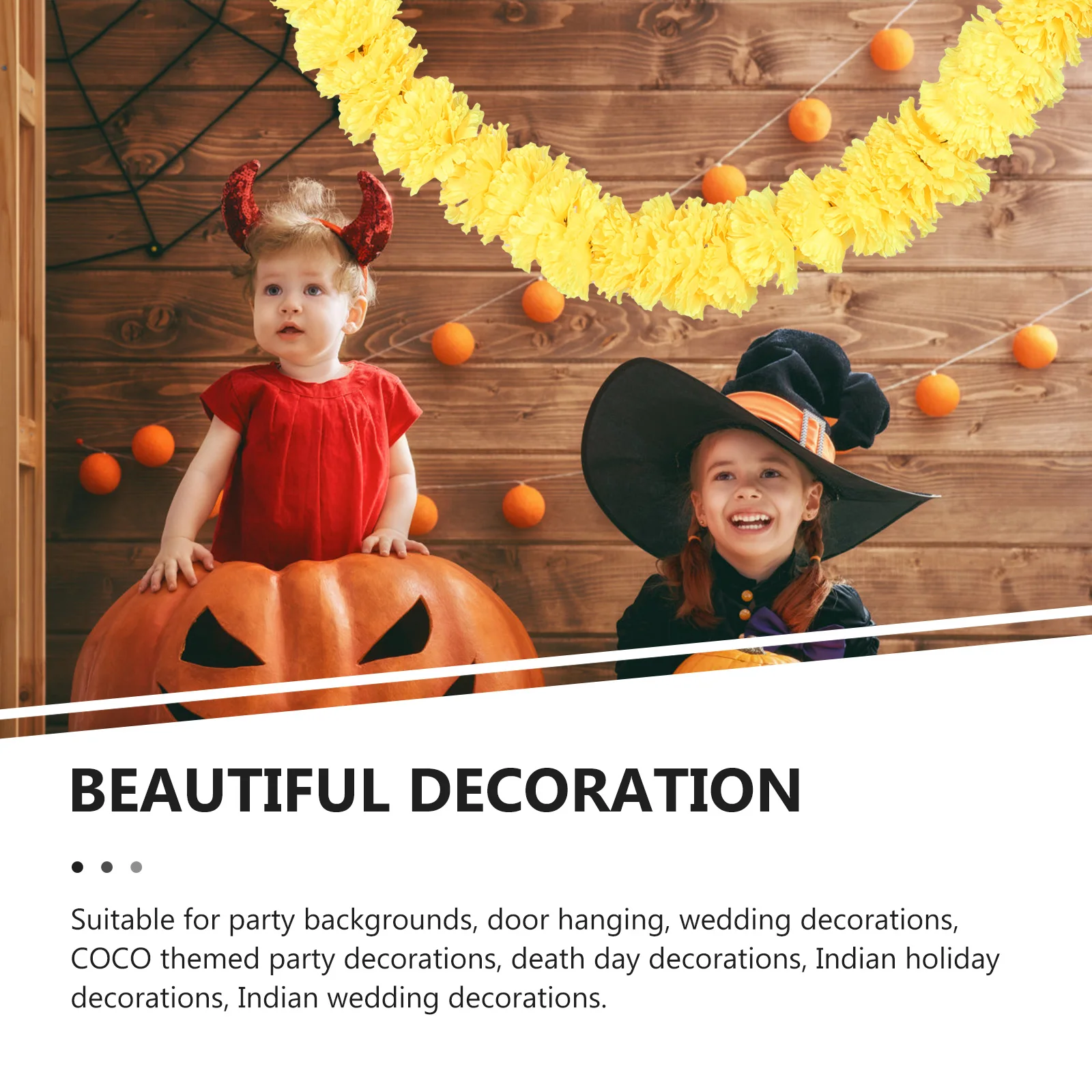 Halloween Marigold Decoration Wreaths Decorative Silk Cloth Hanging Flowers for
Halloween Marigold Decoration Wreaths Decorative Silk Cloth Hanging Flowers for