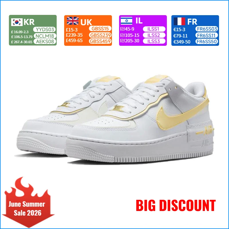 Nike Air Force 1 Shadow Synthetic Leather Upper Shadow Fashion Comfort Durable Low-Top Sneakers Women's White CI0919-122
Nike Air Force 1 Shadow Synthetic Leather Upper Shadow Fashion Comfort Durable Low-Top Sneakers Women's White CI0919-122