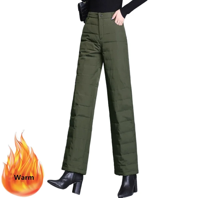 Women's Winter Down Cotton Padded Wide Leg Pants Casual Thicken Oversized 4xl High Waist Pantalon Warm Straight Baggy Trousers
Women's Winter Down Cotton Padded Wide Leg Pants Casual Thicken Oversized 4xl High Waist Pantalon Warm Straight Baggy Trousers