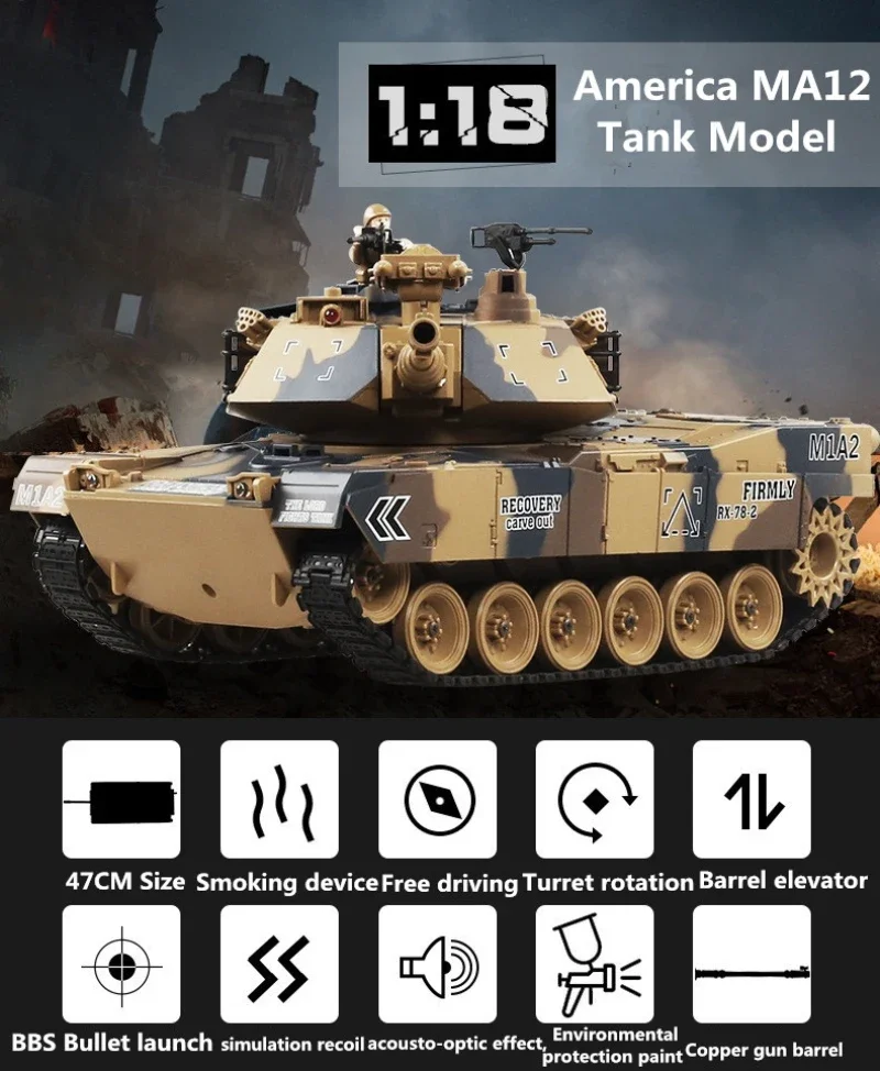 Модернизированный радиоуправляемый танк 1:16 2.4G с дымом и BB-пулями, на пульте управления, военный основной танк-игрушка «Германия Тигр 2А6», подарки
Модернизированный радиоуправляемый танк 1:16 2.4G с дымом и BB-пулями, на пульте управления, военный основной танк-игрушка «Германия Тигр 2А6», подарки