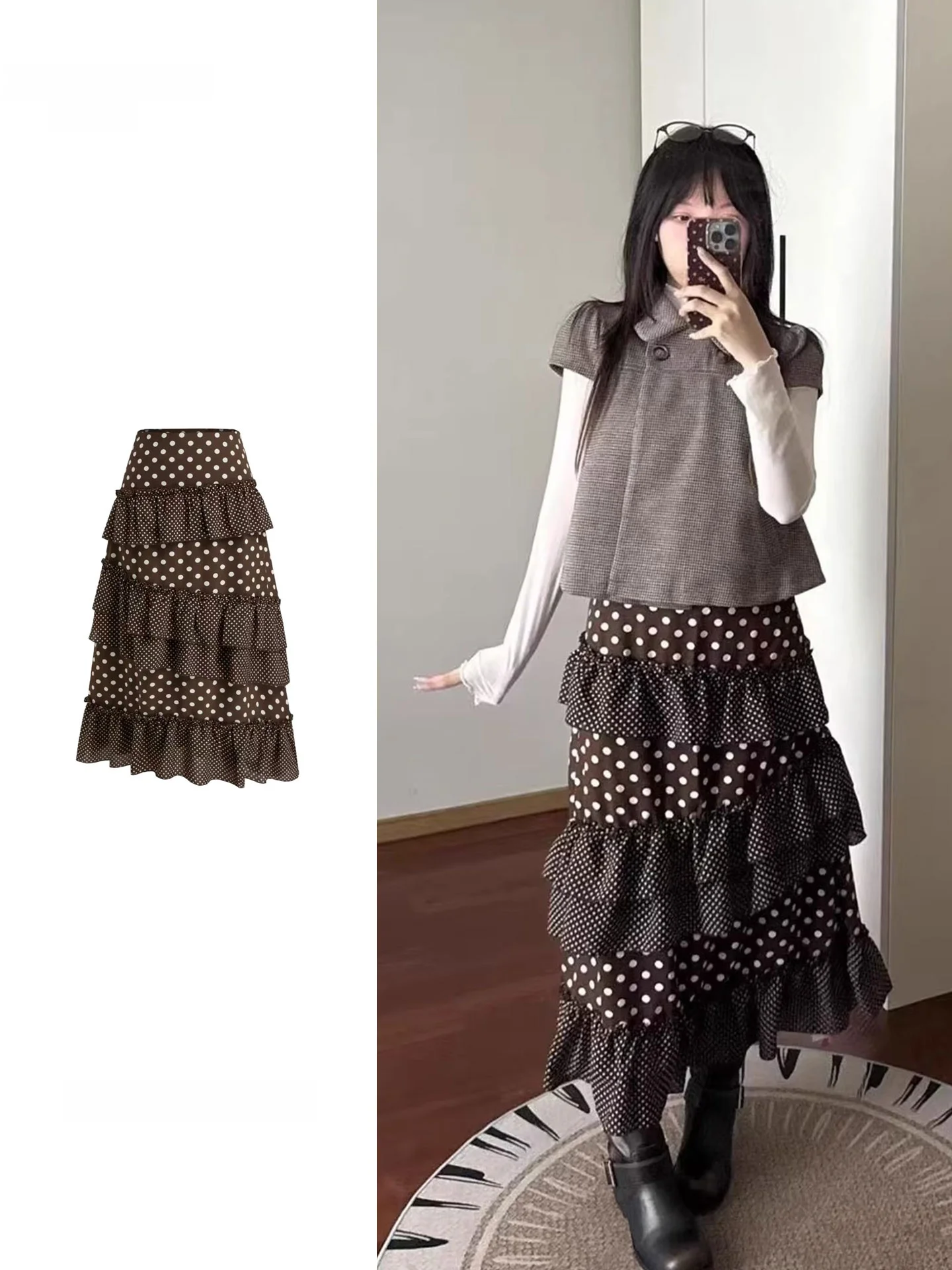 Large Size American Retro Polka Dot Half Skirt Women's Spring Autumn New Style Lace Multi-layer Pleat A-line Cake M...
Large Size American Retro Polka Dot Half Skirt Women's Spring Autumn New Style Lace Multi-layer Pleat A-line Cake M...
