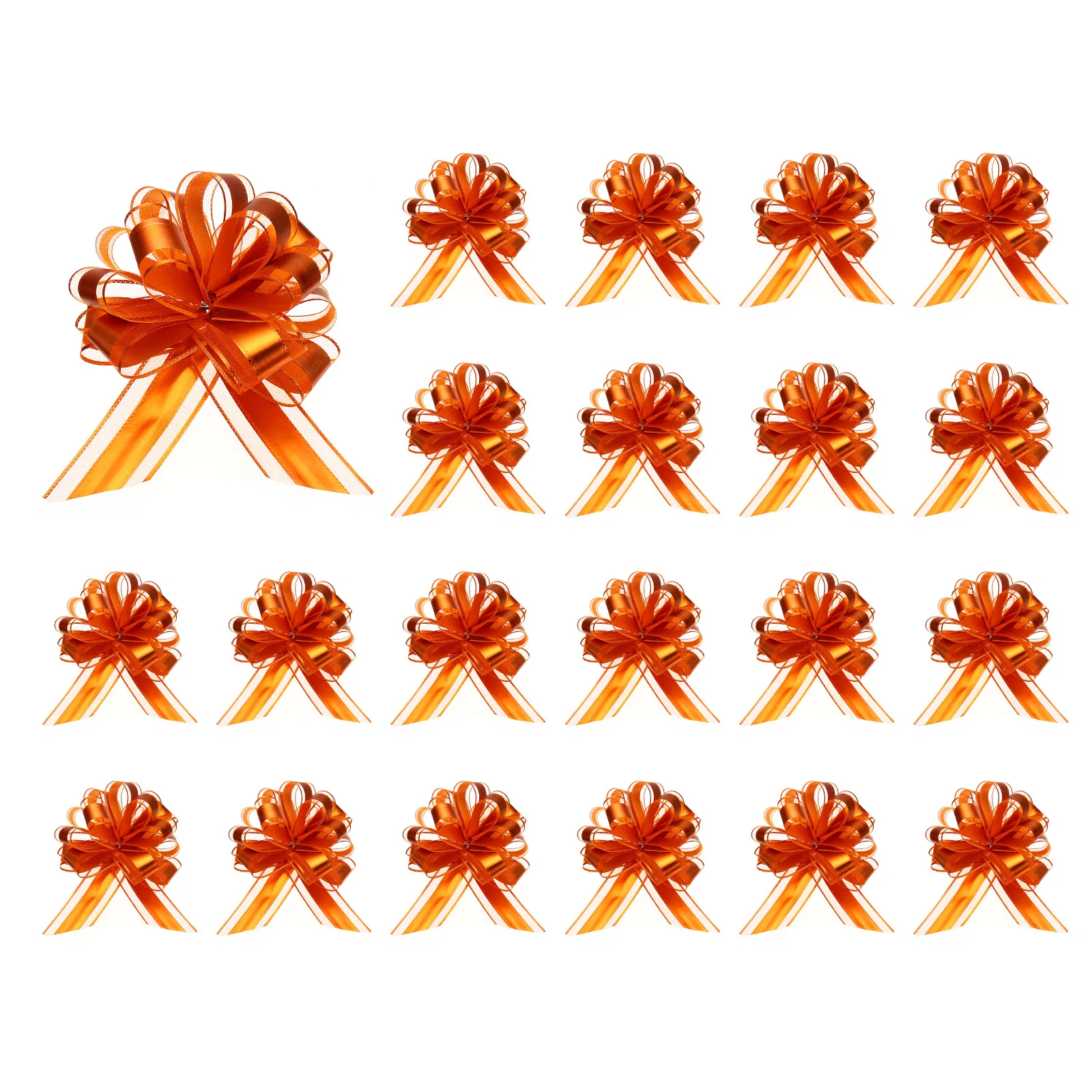 20pcs Pull Bows 6.3 Inch Wide Organza Ribbon Bow for Gift Wrapping Orange/Yellow
20pcs Pull Bows 6.3 Inch Wide Organza Ribbon Bow for Gift Wrapping Orange/Yellow