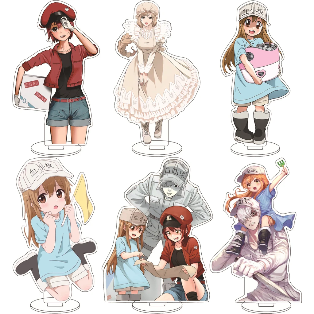 16CM Anime Cells at Work! Kesshoban Red Blood Cell Macrophage White Blood Cell Cos Acrylic Figure Stand Ornaments Gifts
16CM Anime Cells at Work! Kesshoban Red Blood Cell Macrophage White Blood Cell Cos Acrylic Figure Stand Ornaments Gifts