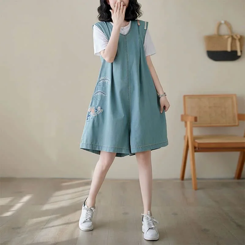 Pop Pop Denim Jumpsuits For Women Vintage Korean Style One Piece Outfit Casual Embroidery Rompers Wide Leg Jeans Summer Women Cl
Pop Pop Denim Jumpsuits For Women Vintage Korean Style One Piece Outfit Casual Embroidery Rompers Wide Leg Jeans Summer Women Cl