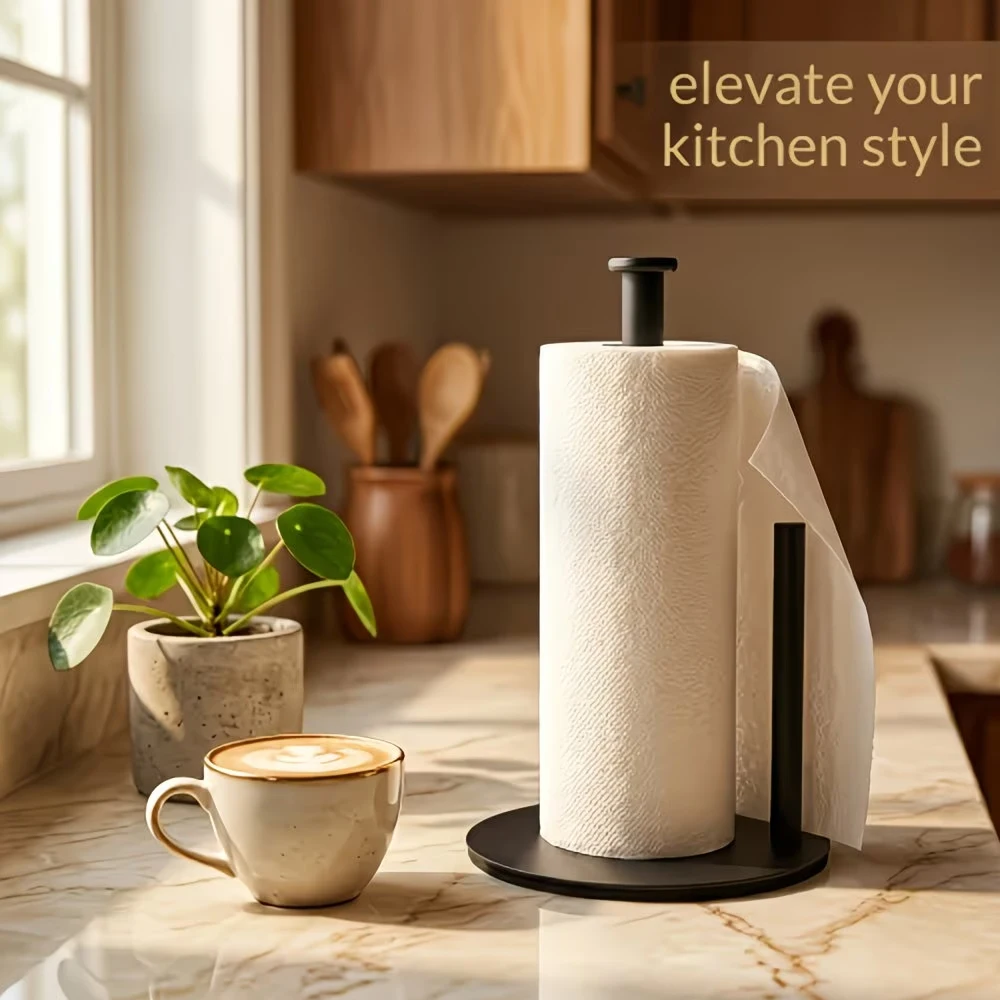Stainless Steel Kitchen Roll Holder with Weighted Base - Heavy-Duty Countertop Organizer, Space-Saving Design for Paper Towels
Stainless Steel Kitchen Roll Holder with Weighted Base - Heavy-Duty Countertop Organizer, Space-Saving Design for Paper Towels