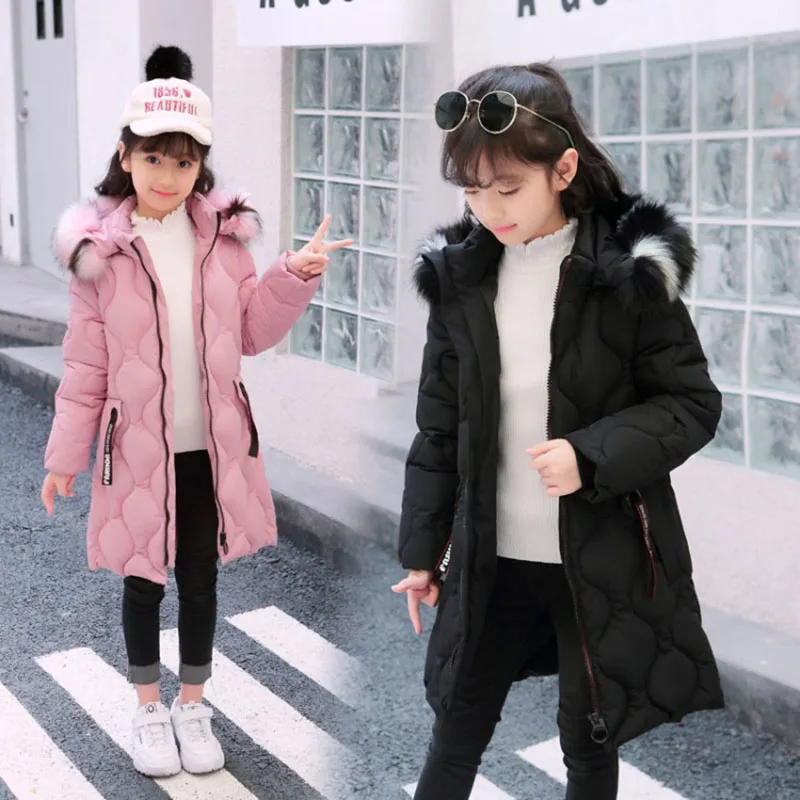Thicken Long Girls Cotton Coats Autumn Winter Fashion Hooded Zipper Girls Jackets Solid Color Overcoat for 5-12 Years Old
Thicken Long Girls Cotton Coats Autumn Winter Fashion Hooded Zipper Girls Jackets Solid Color Overcoat for 5-12 Years Old