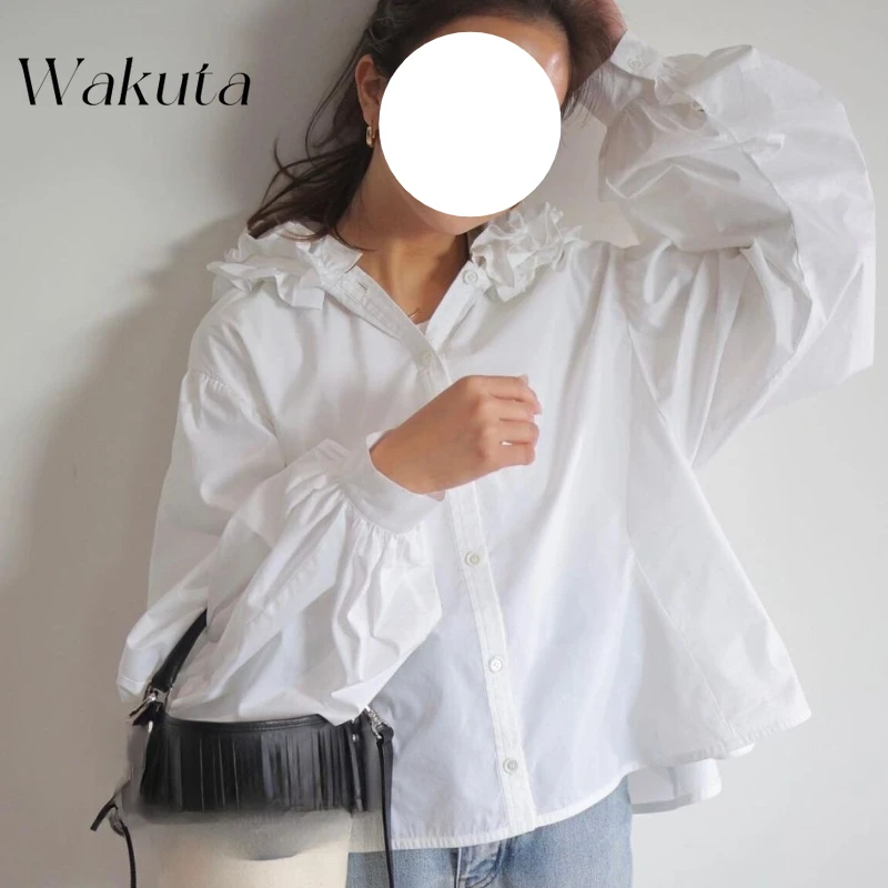 WAKUTA Japanese Retro Romantic Fashion Hooded Loose Lantern Sleeve T-shirt Summer Dopamine Versatile Shirt for Women Y2k Camisas
WAKUTA Japanese Retro Romantic Fashion Hooded Loose Lantern Sleeve T-shirt Summer Dopamine Versatile Shirt for Women Y2k Camisas