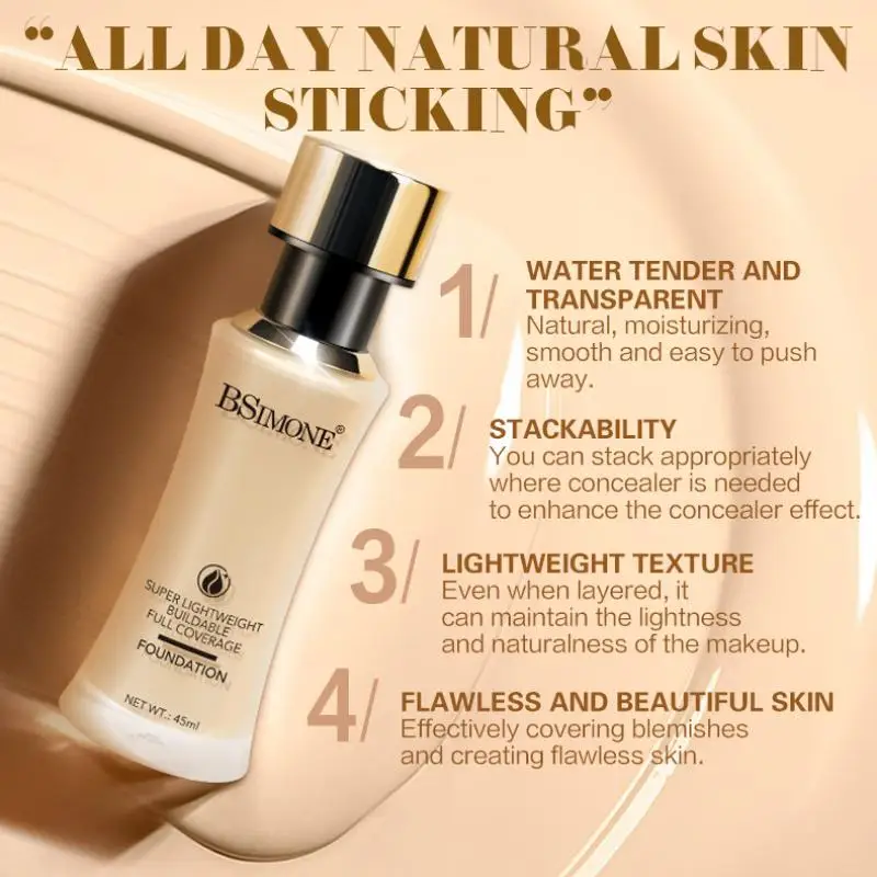 2026Новый BSIMONE жидкая основа для лица, основа для макияжа, водостойкий корректор для лица, увлажняющий крем, консилер для лица, косметика, 6 цветов
2026Новый BSIMONE жидкая основа для лица, основа для макияжа, водостойкий корректор для лица, увлажняющий крем, консилер для лица, косметика, 6 цветов