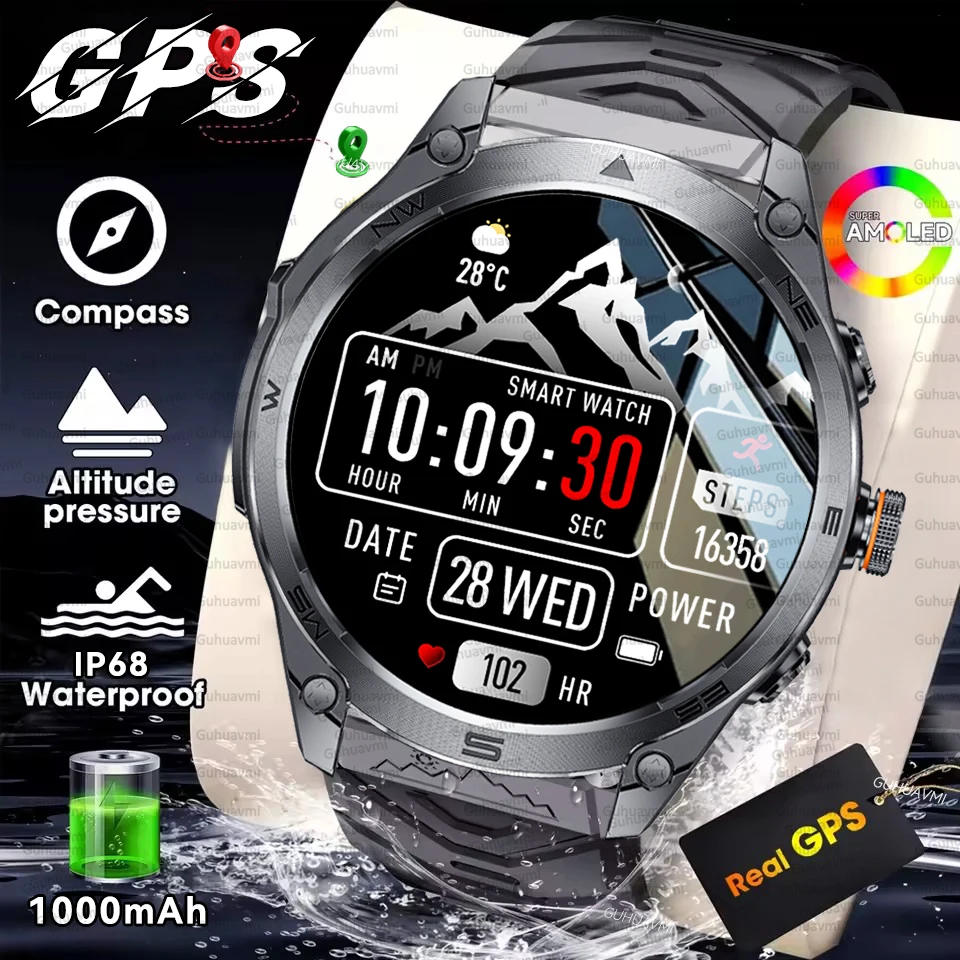 2025New T-REX GPS 1000mah AMOLED Smart Watch Men Sports Fitness Heart Rate Flashlight Compass 5ATM Waterproof BT Call Smartwatch
2025New T-REX GPS 1000mah AMOLED Smart Watch Men Sports Fitness Heart Rate Flashlight Compass 5ATM Waterproof BT Call Smartwatch