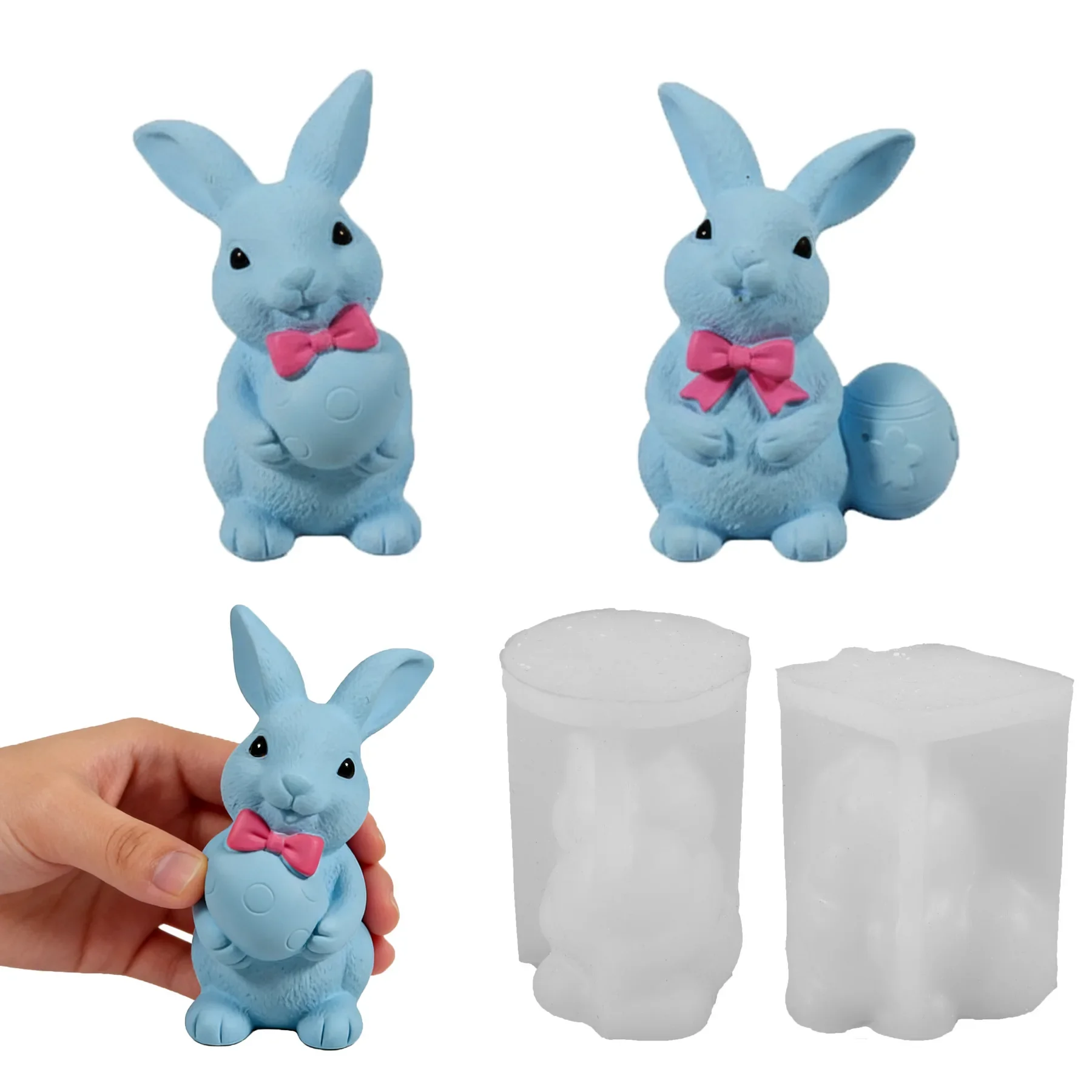 1PCS Easter Resin Rabbit Ornaments Egg-Holding Bunny Silicone Mold for Home Decor Crafts Tabletop Festive Gypsum Decoration
1PCS Easter Resin Rabbit Ornaments Egg-Holding Bunny Silicone Mold for Home Decor Crafts Tabletop Festive Gypsum Decoration