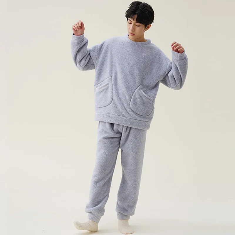 Warm Pajamas Men Coral Velvet New Thicken Home Clothes Autumn Winter Casual Sleepwear Set Male Nightwear Outside Wear Pijama
Warm Pajamas Men Coral Velvet New Thicken Home Clothes Autumn Winter Casual Sleepwear Set Male Nightwear Outside Wear Pijama