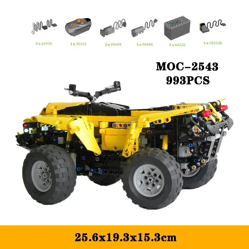 Classic MOC-2543 Four Wheel Off Road Motorcycle 993PCS High difficulty Assembly Building Block Adult and Children's Toy Gift
Classic MOC-2543 Four Wheel Off Road Motorcycle 993PCS High difficulty Assembly Building Block Adult and Children's Toy Gift