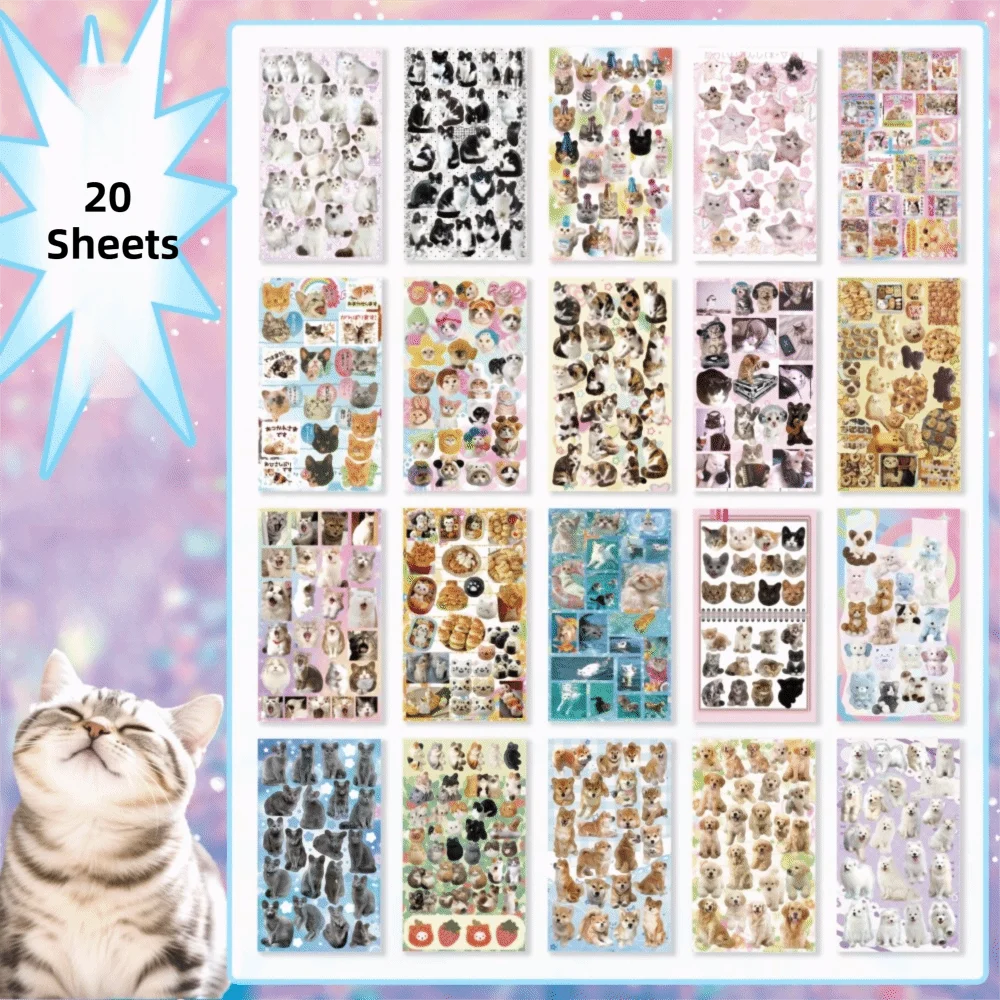 New Cute Cat & Dog Paper Stickers Book Art DIY Laptop Decal 20 Sheets Cartoon Phone Graffiti Sticker For Journal Scrapbook
New Cute Cat & Dog Paper Stickers Book Art DIY Laptop Decal 20 Sheets Cartoon Phone Graffiti Sticker For Journal Scrapbook