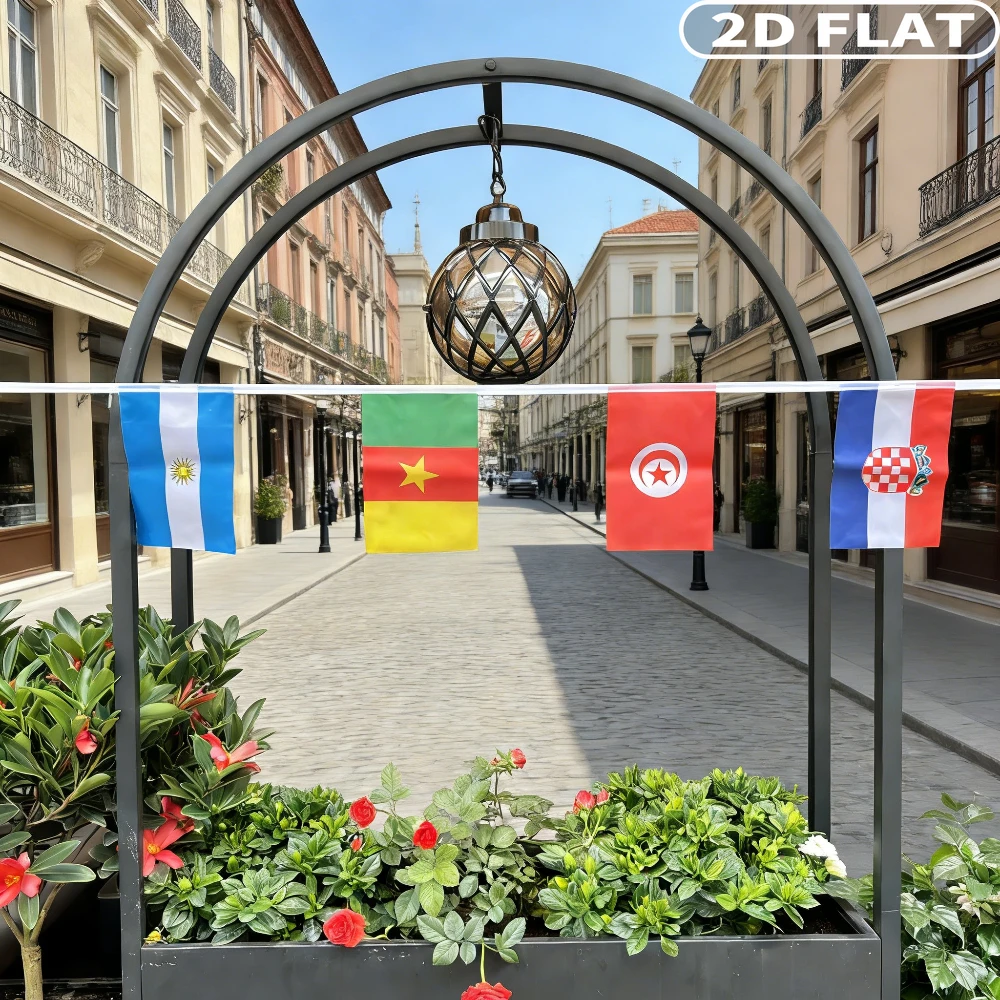 2D FLAT 25pcs/set 14x21cm/5.5x8.2 Inch, World Country Pennant Flags, Ideal for Sports Events, Parties, Celebrations, Polyester
2D FLAT 25pcs/set 14x21cm/5.5x8.2 Inch, World Country Pennant Flags, Ideal for Sports Events, Parties, Celebrations, Polyester