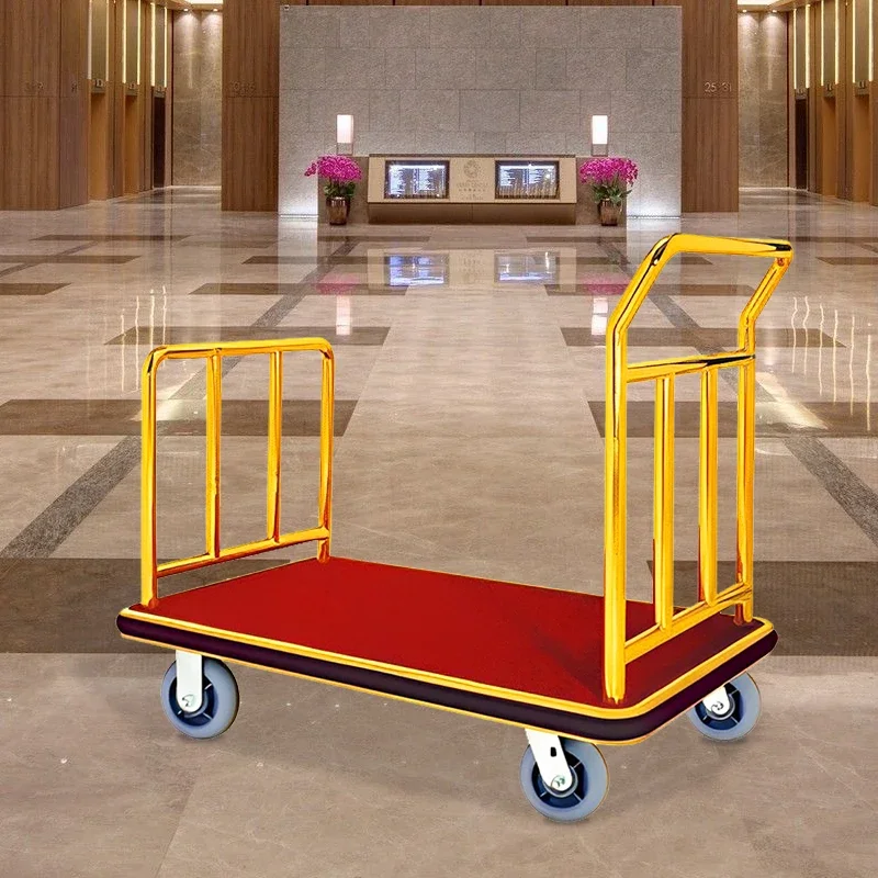 Custom 4-Wheel Powered Modern Metal Hotel Trolley Cart Durable Stainless Steel Construction Supermarket Travel Luggage Hotel
Custom 4-Wheel Powered Modern Metal Hotel Trolley Cart Durable Stainless Steel Construction Supermarket Travel Luggage Hotel