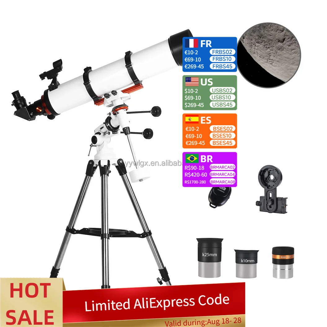 120900 2022 Hot Sale Outdoor Moon Sighting Zoom Telescope Portable Reflector Astronomical Telescope With EQ Mount
120900 2022 Hot Sale Outdoor Moon Sighting Zoom Telescope Portable Reflector Astronomical Telescope With EQ Mount