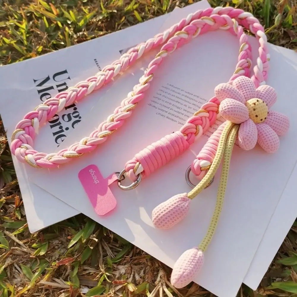 Detachable Flowers Phone Lanyard Phone Charm Crossbody Phone Woven Chain Anti-lost Long Cell Phone Strap Outdoor Activity 
Detachable Flowers Phone Lanyard Phone Charm Crossbody Phone Woven Chain Anti-lost Long Cell Phone Strap Outdoor Activity